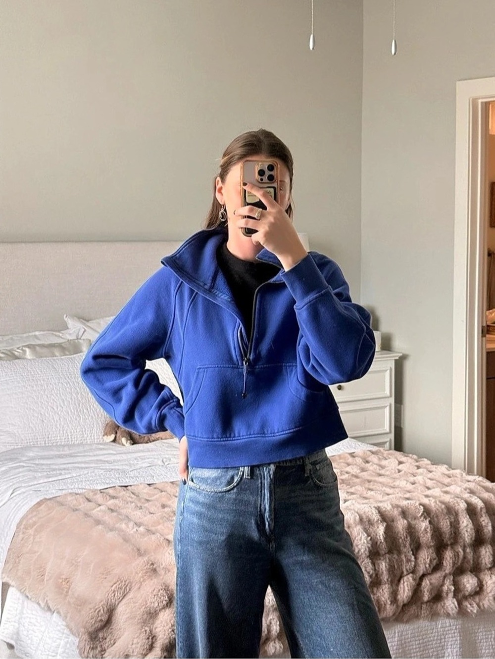 lululemon Scuba Oversized Half-Zip Hoodie Blue